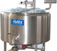 ABREX kádpasztőr, sajtkád, motoros sajthárfával és keverővel, automata vezérléssel