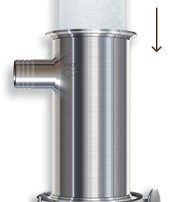 ABREX rozsdamentes acél szűrőház a nagy hatékonyságú tej szűrőkhöz (10, 5 vagy 3 mikronos)